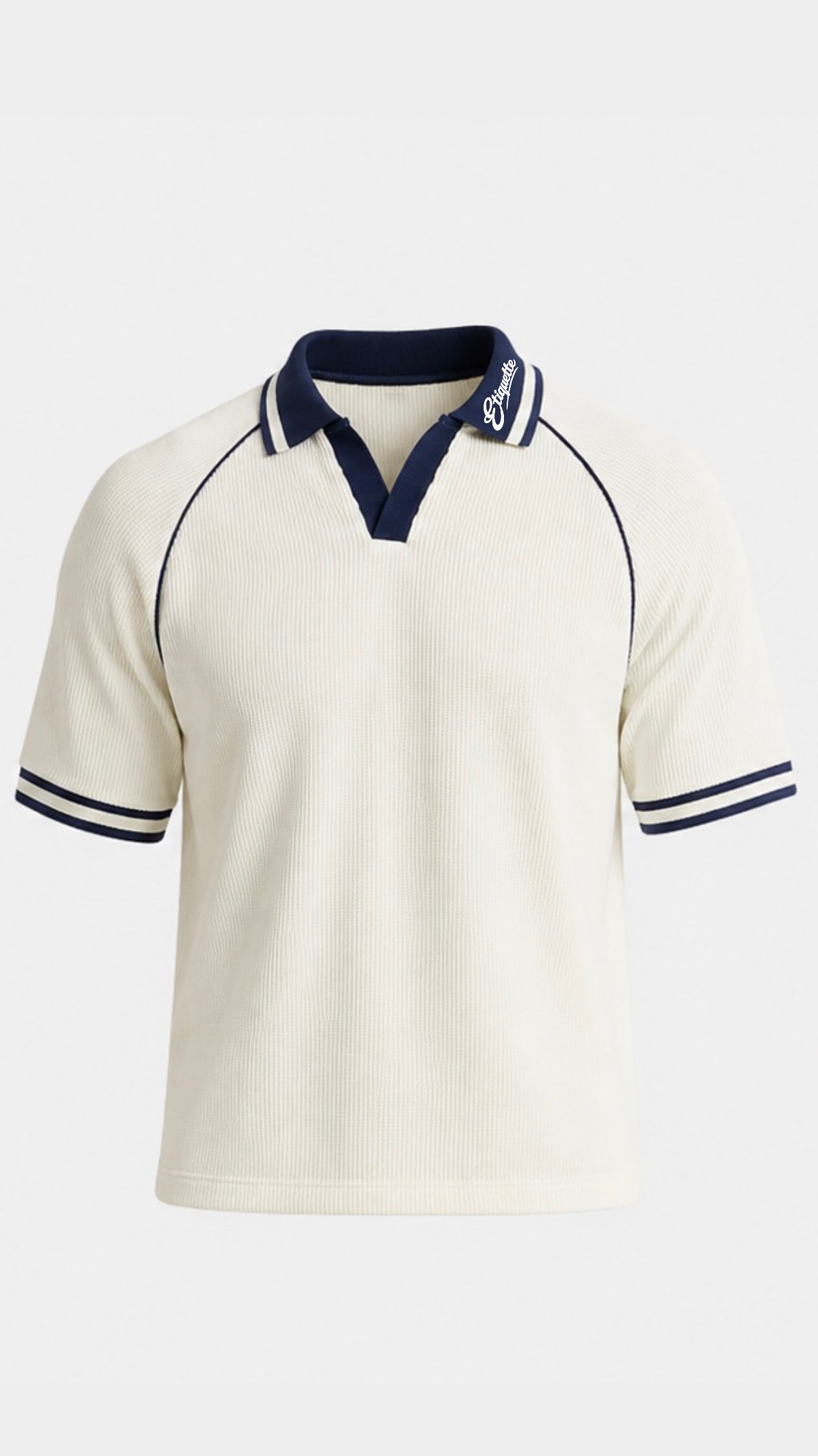 Etiquette - Polo (Cream/navy)