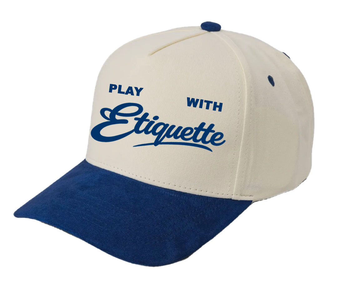 Play With Etiquette - Classic hat (off white/blue)