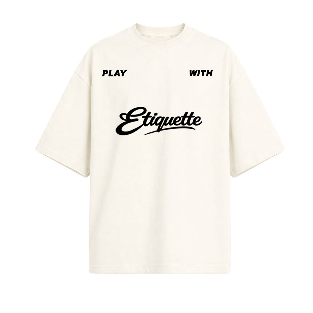 Play with etiquette - Tee (Off-white)