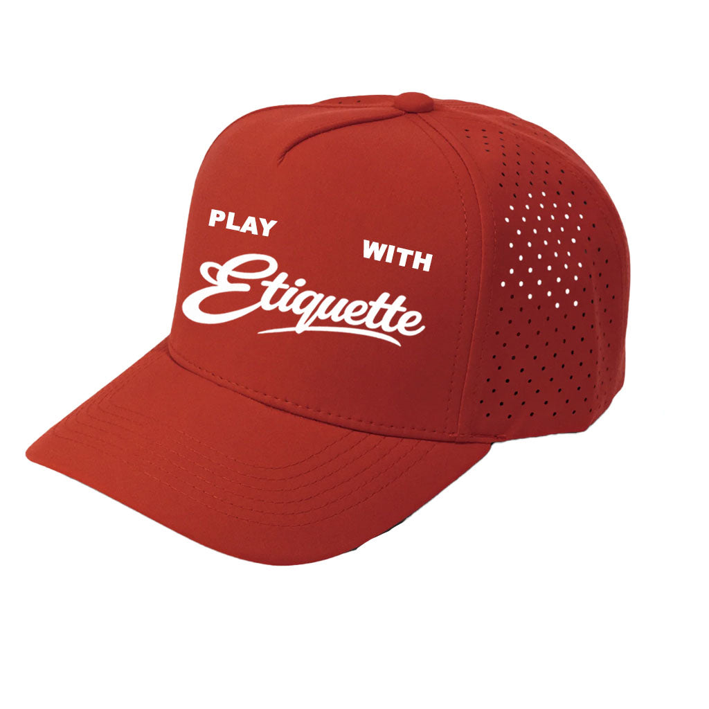 Play With Etiquette - Performance hat (red)